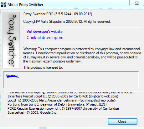 Proxy Switcher Pro 5.5.5 Build 6244 2012, ENG, ML